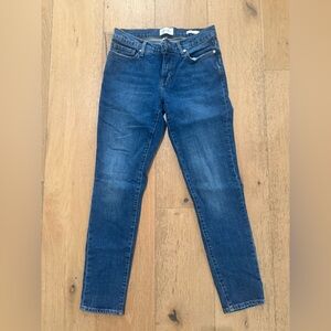 Frame Denim Le Garçon mid rise, straight fit, Dark Blue Skinny Jeans